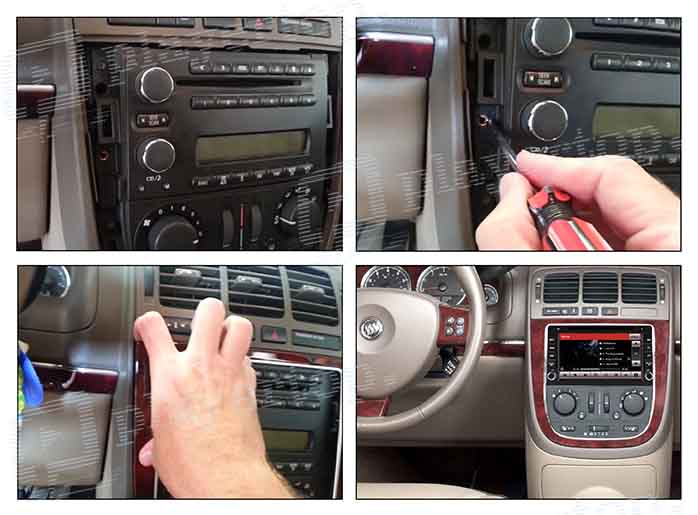 montage autoradio gps buick terraza